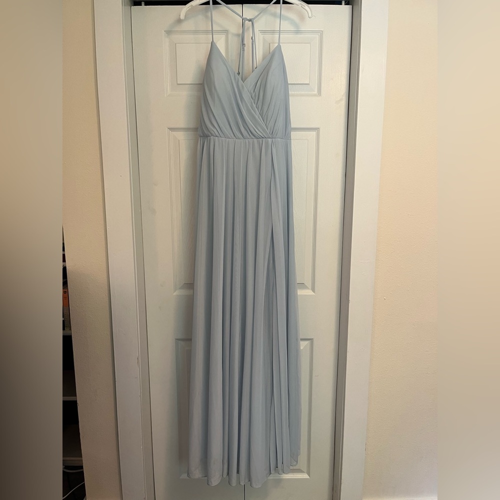 Azazie Mist Blue Bridesmaid Dress